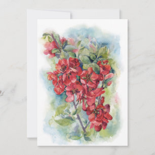 Aquarell Apfel Quitte Blumen Baum Hochzeit Einladung
