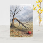 Aquarell Apfelbaum mit Bruch Karte (Gelbe Blume)