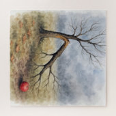 Aquarell Apfelbaum mit Bruch Puzzle (Horizontal)