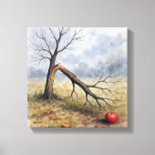 Aquarell Apfelbaum zerbrochen Leinwanddruck (Vorderseite)