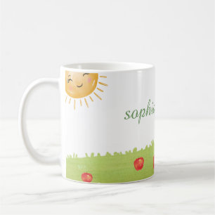 Aquarell-Apfelgarten-Baby-Shower Kaffeetasse