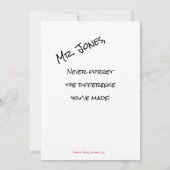 Aquarell Apple Dankeschön-Karte für Lehrer Einladung (Rückseite)