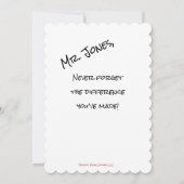 Aquarell Apple Dankeschön-Karte für Lehrer Einladung (Rückseite)