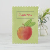 Aquarell Apple Dankeschön-Karte für Lehrer Einladung (Stehend Vorderseite)