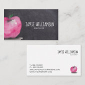 Aquarell APPLE Kunstlehrer Visitenkarte (Vorne/Hinten)