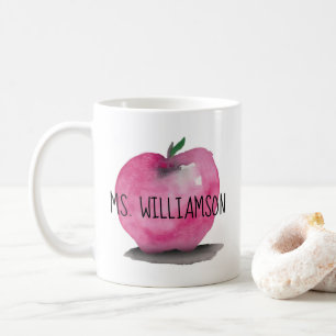Aquarell APPLE, modern, Lehrer Kaffeetasse