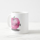 Aquarell APPLE, modern, Lehrer Kaffeetasse (Vorderseite Links)