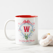 Aquarell Après-Ski-Monogrammwappen