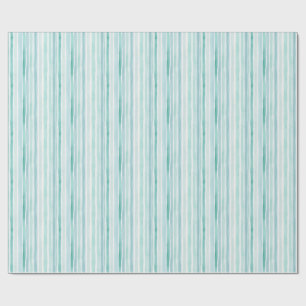 Aquarell-Aquamarin-Vertikalstreifen-Muster Küste Geschenkpapier