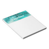 Aquarell aquamariner grüner Splint Notizblock (angewinkelt)