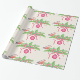 Aquarell-Aquarell-Weihnachtsblumenstrauß Geschenkpapier