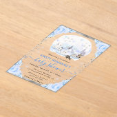 Aquarell Arctic Animals Floral Baby Dusche Acryleinladungen (Ablage )