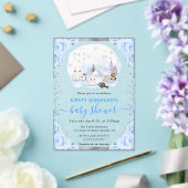 Aquarell Arctic Animals Floral Baby Dusche Acryleinladungen (In Situ (Hochzeit))