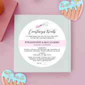 Aquarell Art Blush Pink Zuhause Bäckerei Lebensmit Runder Aufkleber