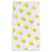 Aquarell Art Handprint Baby Yellow Unisex Sweet Kleine Geschenktüte (Vorderseite)