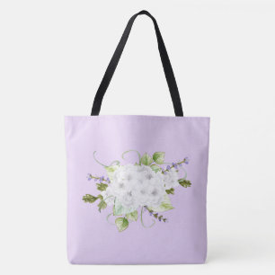 Aquarell-Art-Hydrangeas und Fliedern Tasche
