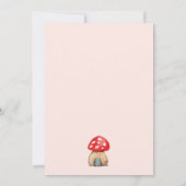 Aquarell Art Niedliches Pilz und Blume Dankeskarte (Rückseite)