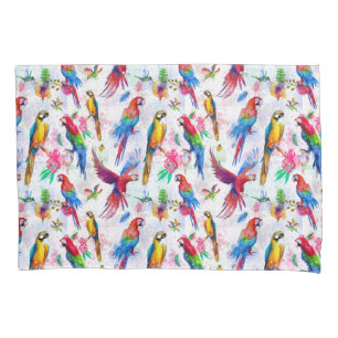 Aquarell-Art-Papageien Kissenbezug