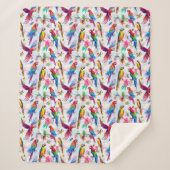 Aquarell-Art-Papageien Sherpadecke (Vorderseite)