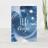 Aquarell Astrologie - Jungfrau Karte (Vorderseite)