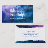 Aquarell-Astrologie-psychische LeseVisitenkarte Visitenkarte (Vorne/Hinten)