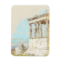 Aquarell Athens Magnet - Griechische Ruinen Souven