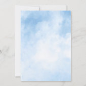 Aquarell auf Cloud 9 9. Geburtstag Einladung (Rückseite)