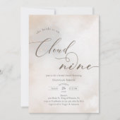 Aquarell auf Cloud-9-Brautparty Einladung (Vorderseite)