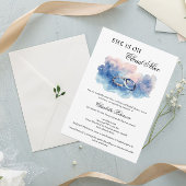 Aquarell auf Cloud-9-Brautparty Einladung