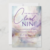 Aquarell auf Cloud-9-Brautparty Einladung (Vorderseite)