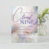 Aquarell auf Cloud-9-Brautparty Einladung (Stehend Vorderseite)