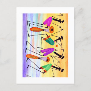 Aquarell, Ausdruck von Glück zum Geburtstag Postkarte