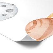 Aquarell Außenraum Babydusche Begrüßungszeichen Poster (Ecke)