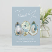 Aquarell-Auster  Dankeskarte (Stehend Vorderseite)