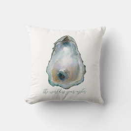 Aquarell-Auster Kissen