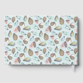 Aquarell-Auster-Küsten-Hochzeit Gästebuch (Rückseite)