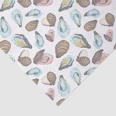 Aquarell-Auster-Küsten-Meeresrand Seidenpapier (Ausschnitt)