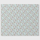 Aquarell-Auster-Küstenmeer  Geschenkpapier (Flach)