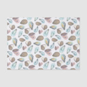 Aquarell-Auster-Küstenmeer-Seeblick Seidenpapier (Vorderseite)