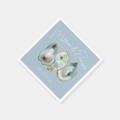 Aquarell-Auster Serviette (Ecke)