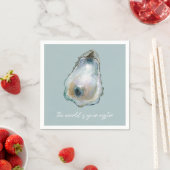 Aquarell-Auster Serviette (Beispiel)