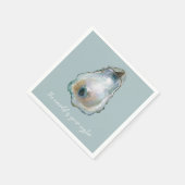 Aquarell-Auster Serviette (Ecke)