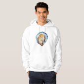 Aquarell-Austernschale Hoodie (Vorne ganz)