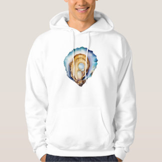 Aquarell-Austernschale Hoodie