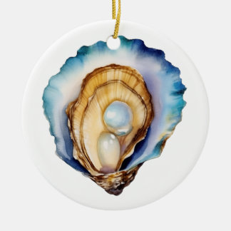 Aquarell-Austernschale Keramik Ornament