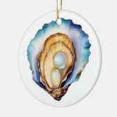 Aquarell-Austernschale Keramik Ornament (Links)