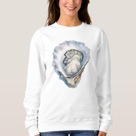 Aquarell-Austernschale Sweatshirt (Vorderseite)