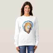 Aquarell-Austernschale Sweatshirt (Vorne ganz)