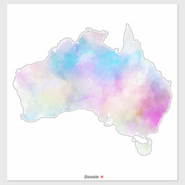 Aquarell Australien Aufkleber