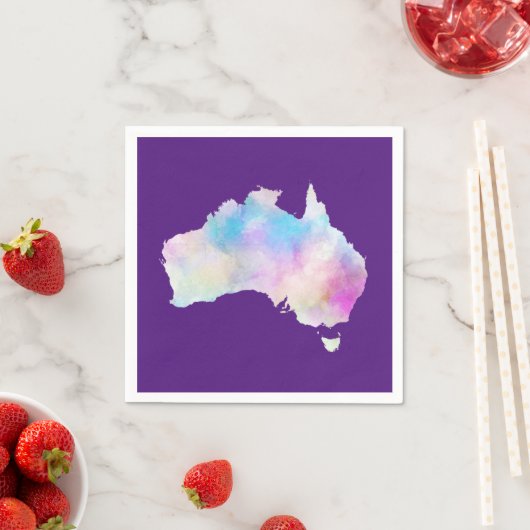 Aquarell Australien Serviette (Beispiel)